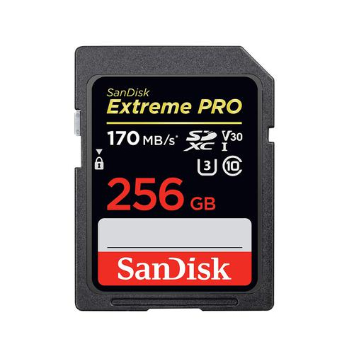 Extreme Pro SDXC 256GB 170MBs V30 UHS-I U3